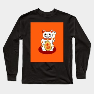 Beckoning Cat Long Sleeve T-Shirt